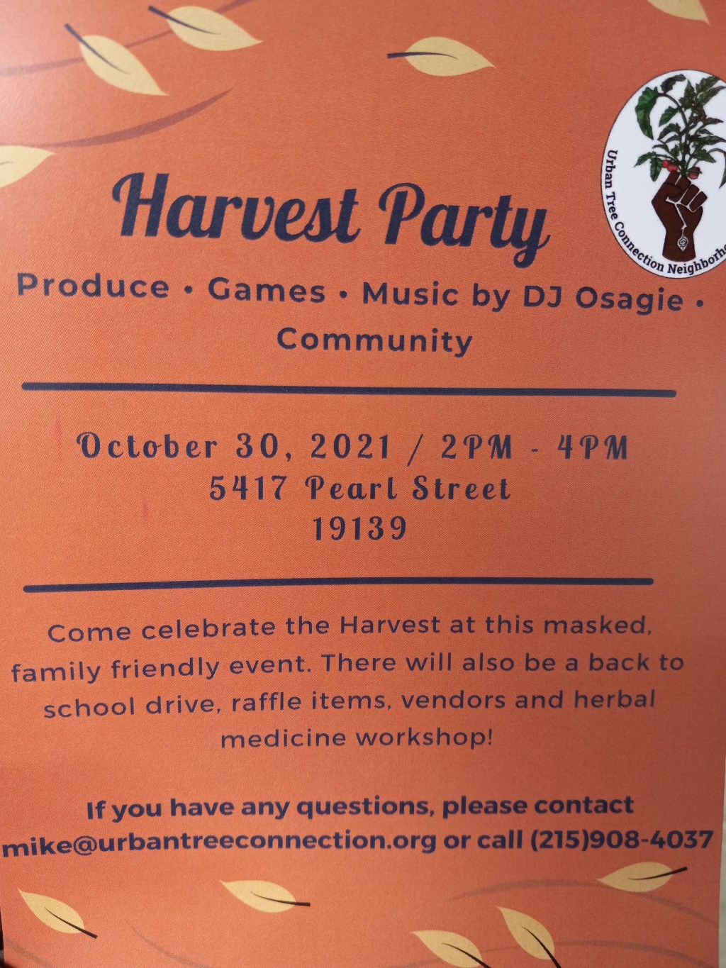 Urban Tree Connection Harvest&nbsp;Festival